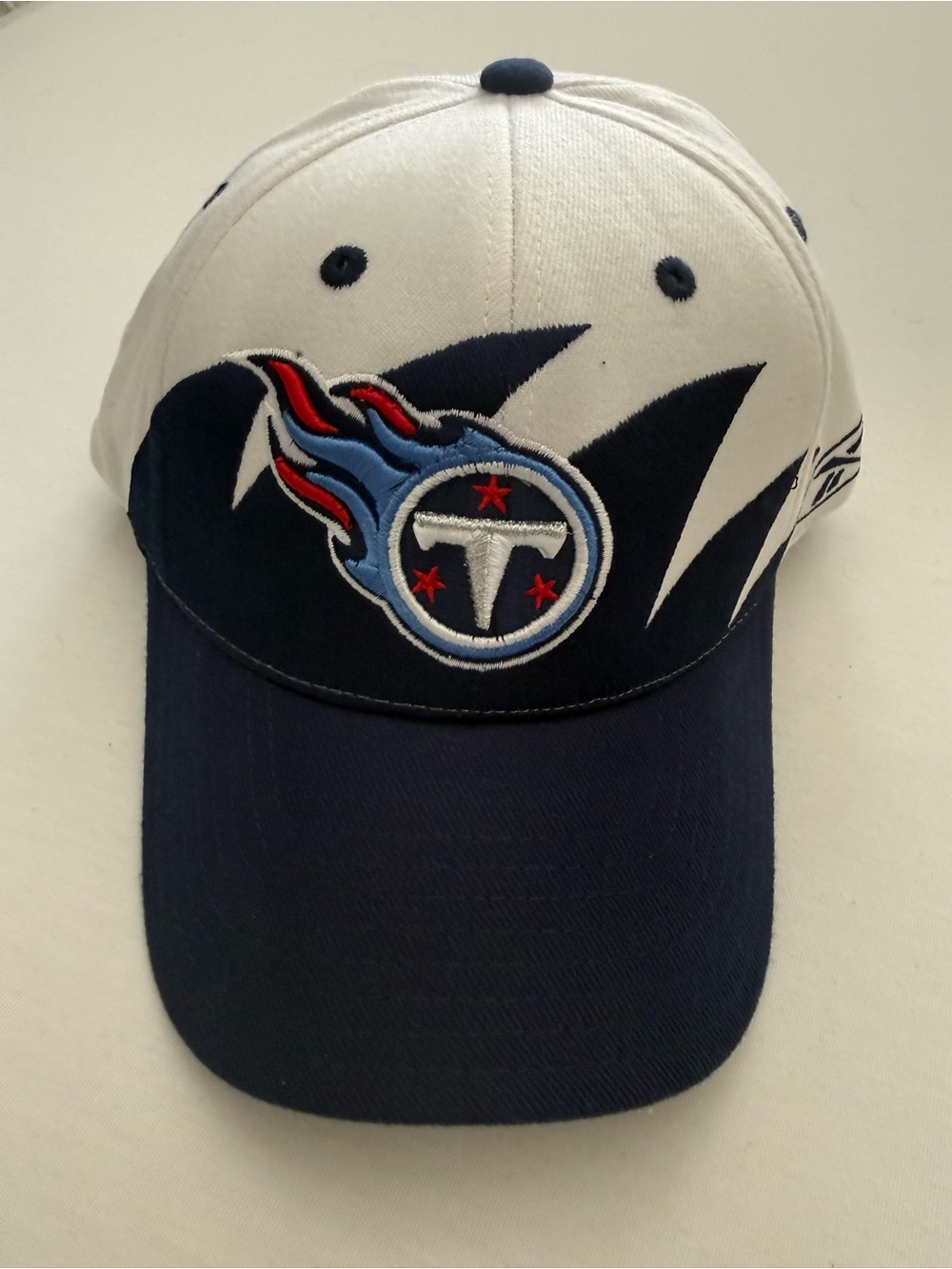 Reebok Navy, White & Red Tennessee Flames Baseball Cap
